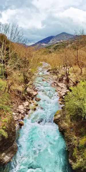 The Lousios River is seen from above.