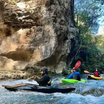 River kayaking in Greece.