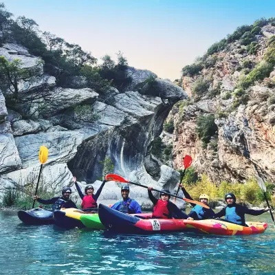 River kayaking in Greece.